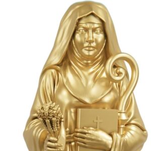 Imagem de Santa Hildegarda de Bingen - estátua (Cor Ouro)