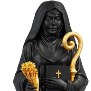 Imagem de Santa Hildegarda de Bingen - estátua (Cor Aurum Noctis)