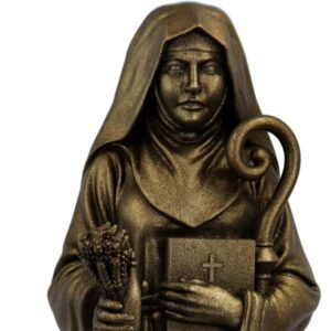 Imagem de Santa Hildegarda de Bingen - estátua (Cor Ouro Velho)